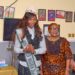 Queen Soye with children and staff at the school, group photo