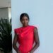 Queen Soye in a red dress, Nha Trang, Vietnam