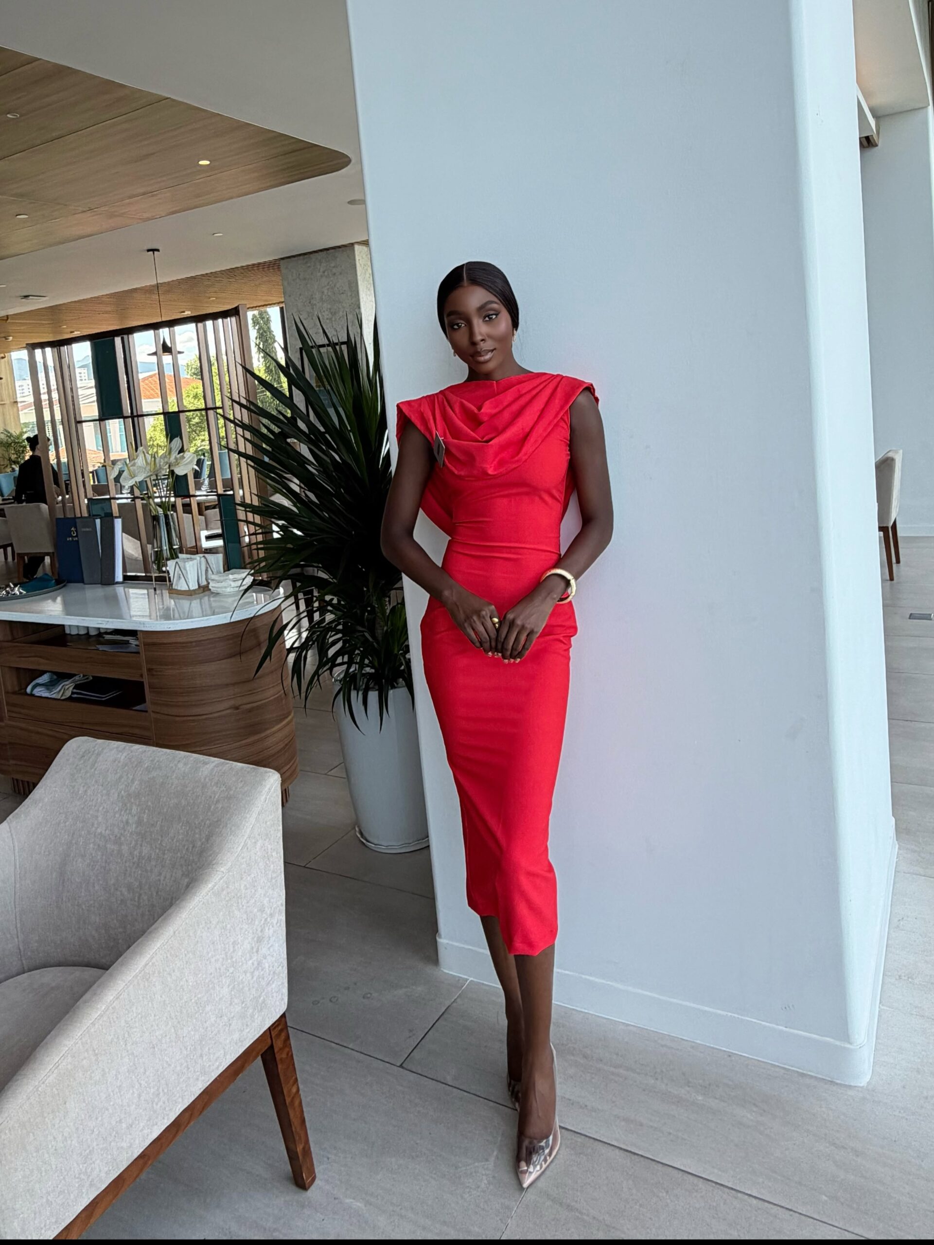 Queen Soye posing in Nha Trang, full-length shot