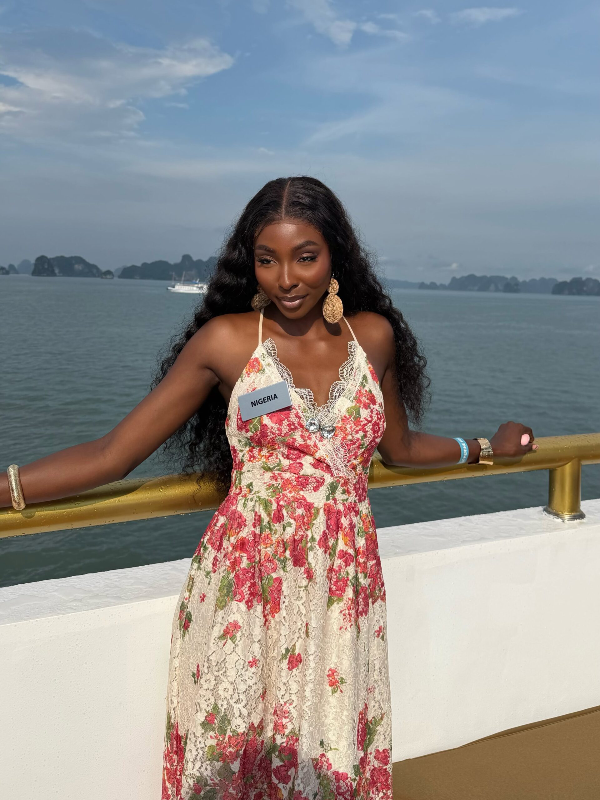Queen Soye on a cruise boat in Vietnam