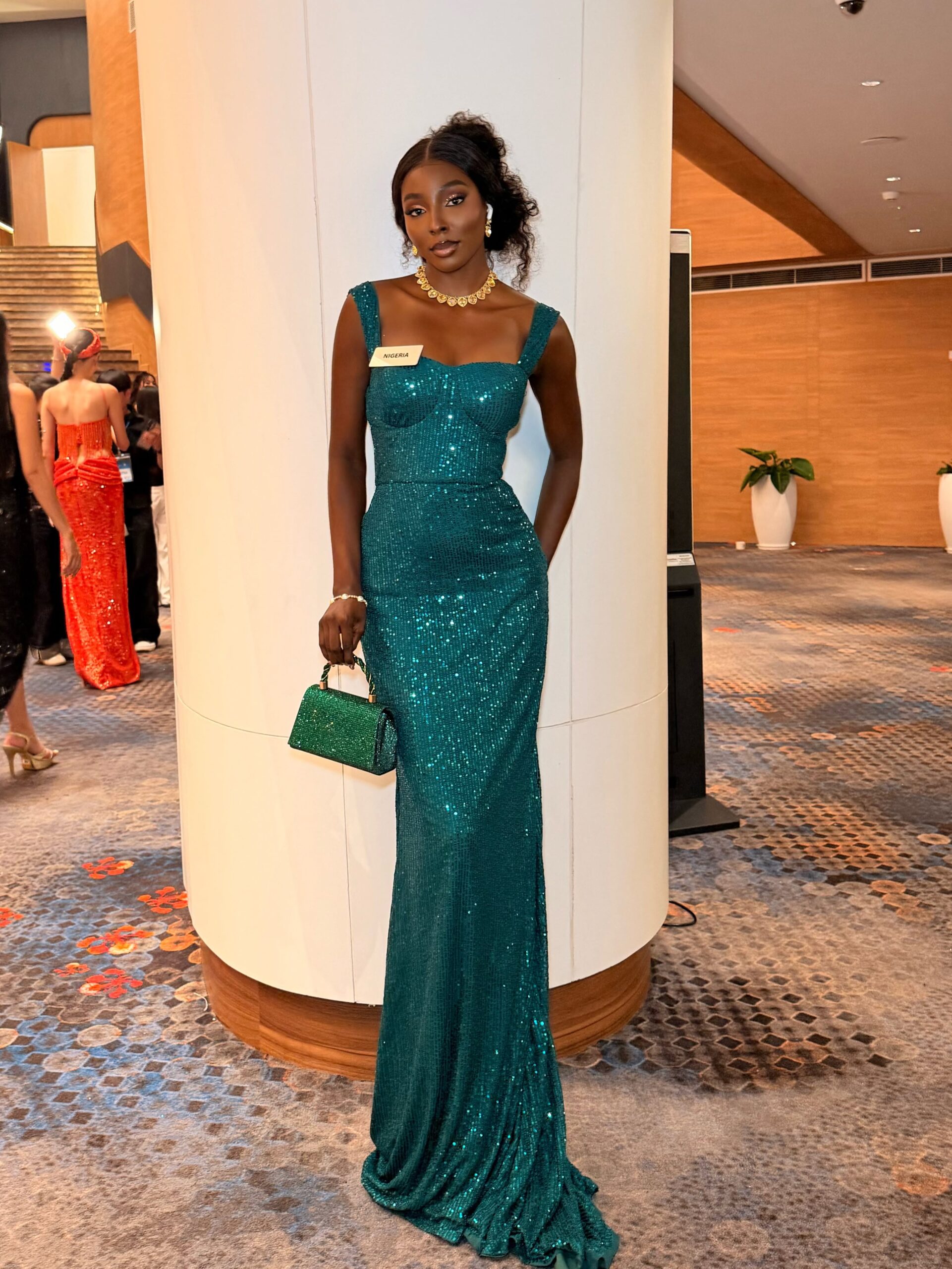 Queen Soye at the Miss World venue, Vietnam