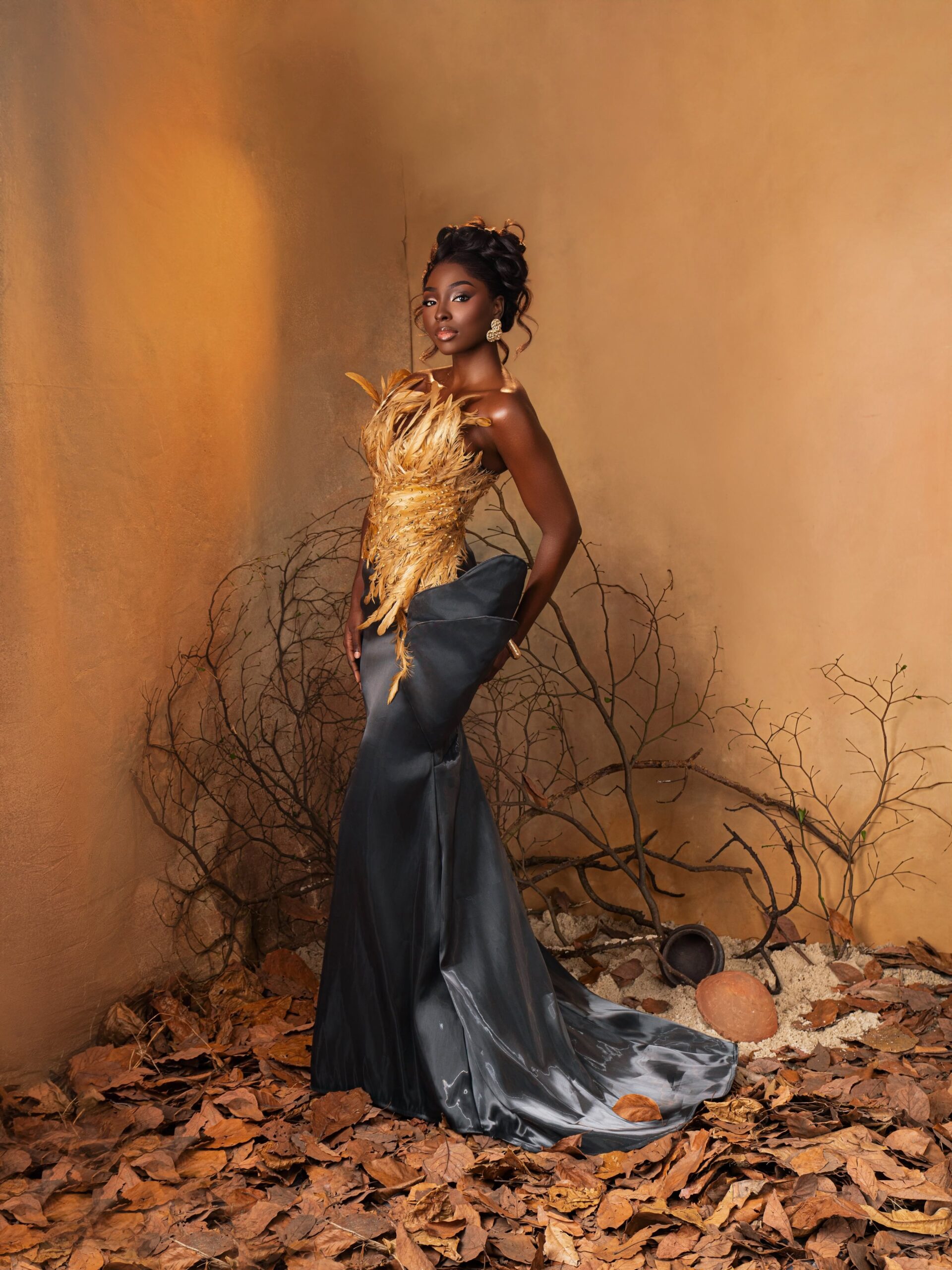 Queen Soye in her performance dress by Michelle Geena