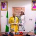 Queen Soye at the World Press Conference podium