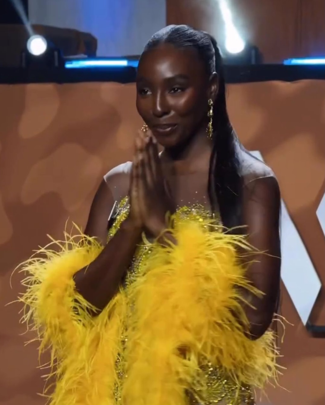 Close-up of Queen Soye's Top Model Final gown detail