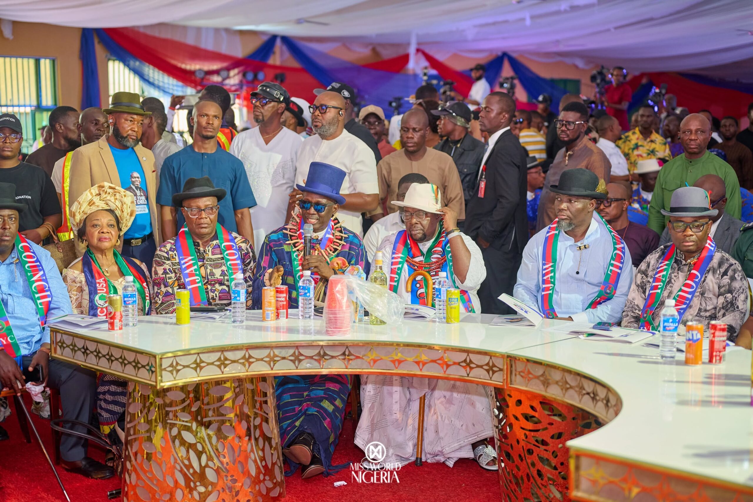 Queen Soye with traditional rulers at the inauguration ceremony