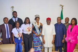 Queen Soye and delegation with Governor Fubara, official group photo