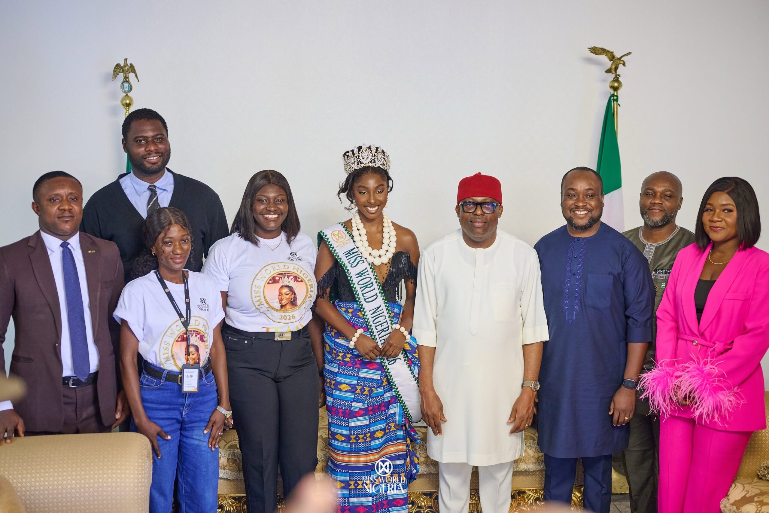 Queen Soye and delegation with Governor Fubara, official group photo