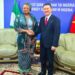 Minister Imaan Sulaiman-Ibrahim with the Vietnamese Ambassador to Nigeria